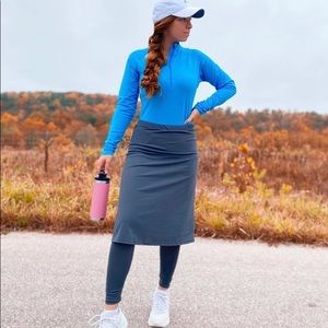 Grey athletic midi skirt